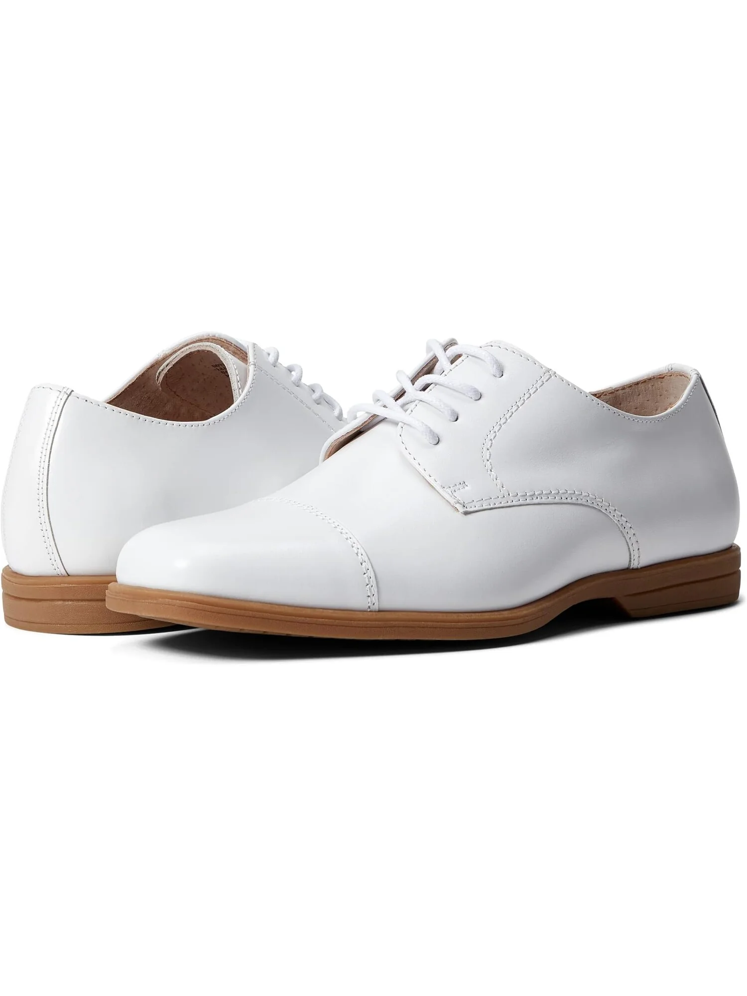 Оксфорды Reveal Cap Toe Ox, Jr. Florsheim, белая гладкая кожа — изображение 1 из 6, белый