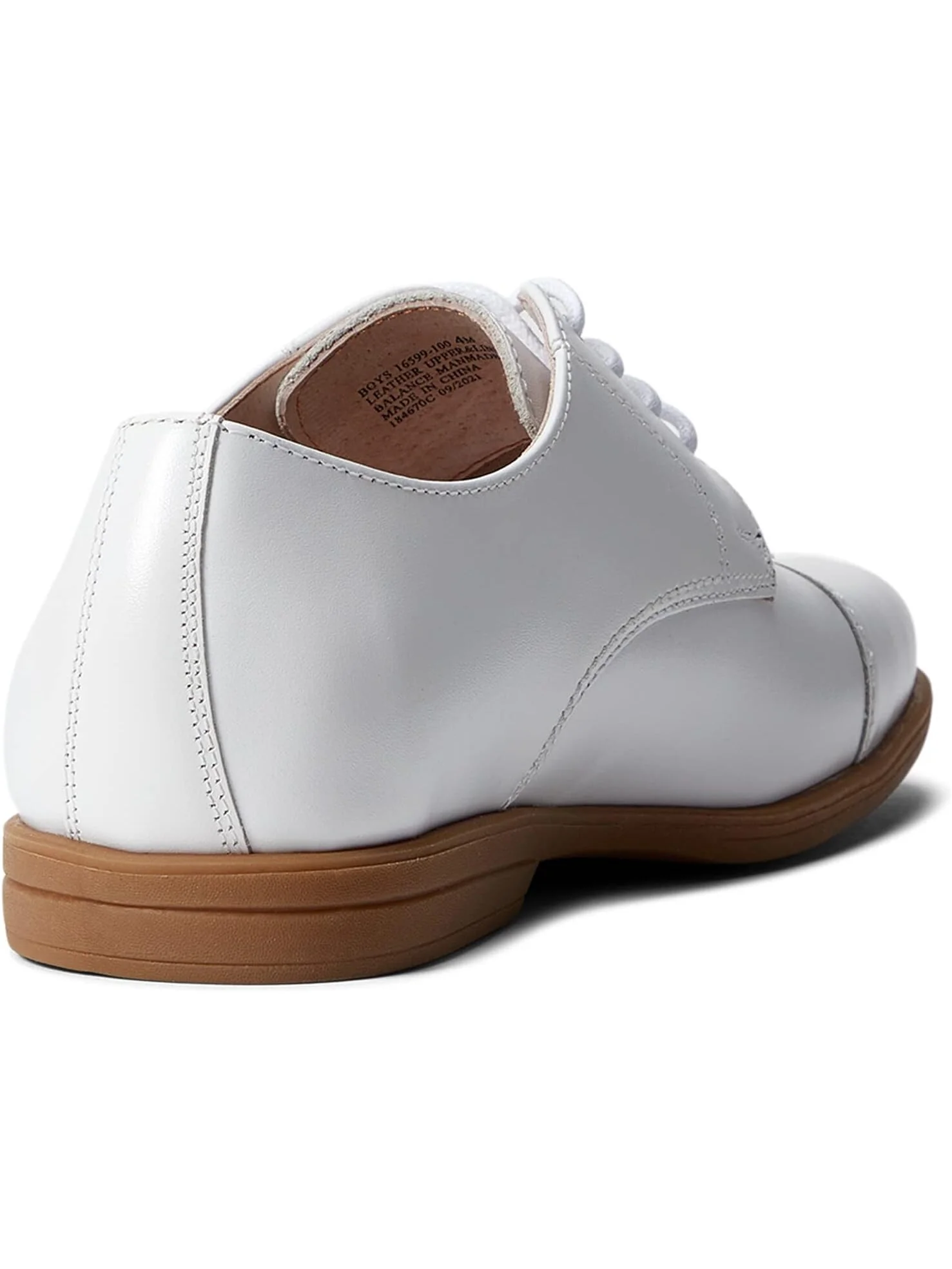 Оксфорды Reveal Cap Toe Ox, Jr. Florsheim, белая гладкая кожа — изображение 5 из 6, белый