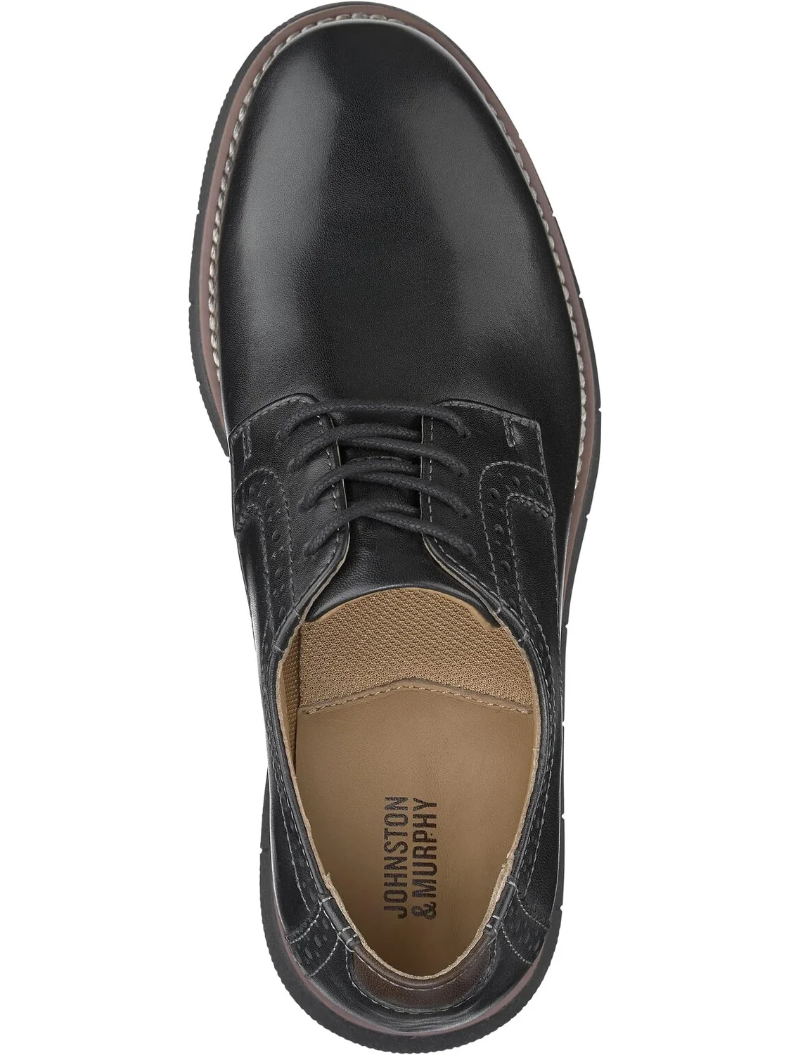 Оксфорды Holden Plain Toe Johnston & Murphy — изображение 2 из 6, черный/серый