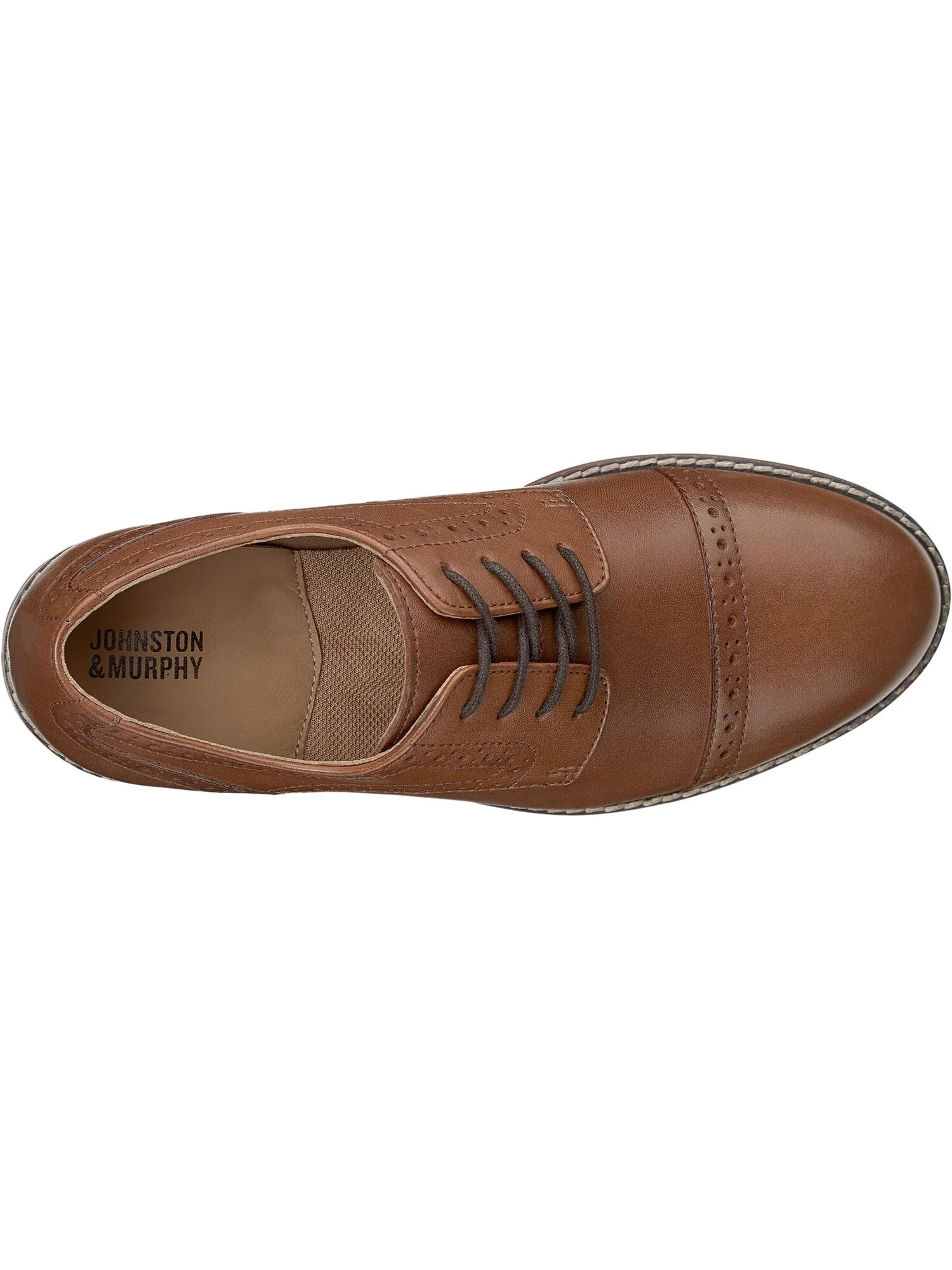 Оксфорды Conard Cap Toe Johnston & Murphy — изображение 2 из 6, бежевый