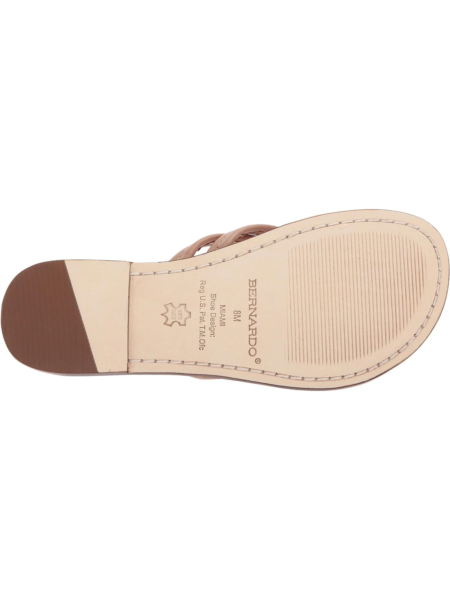 Шлепанцы Miami Sandal Bernardo — изображение 3 из 7, пудровый розовый