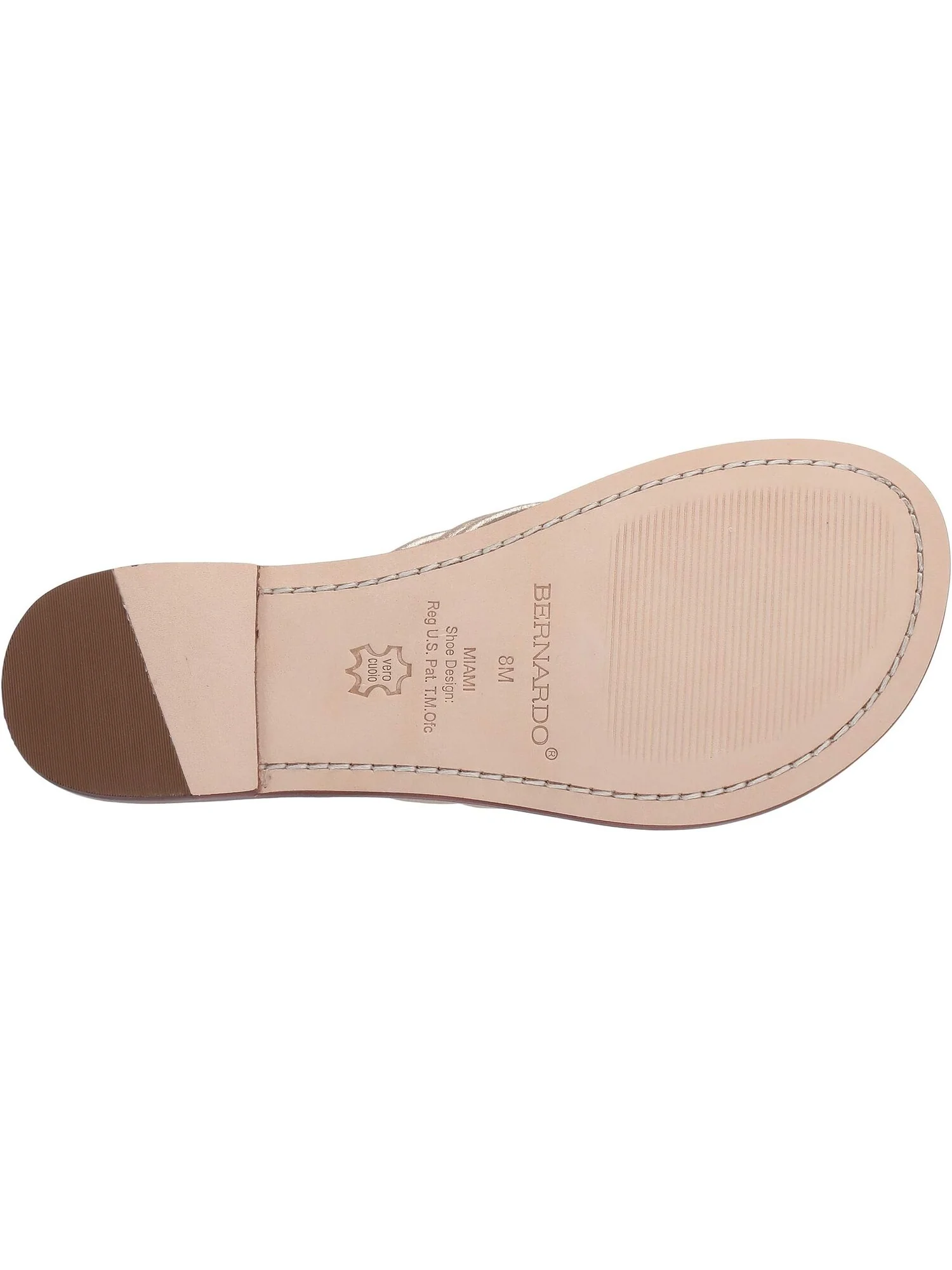 Шлепанцы Miami Sandal Bernardo — изображение 3 из 7, платиновый