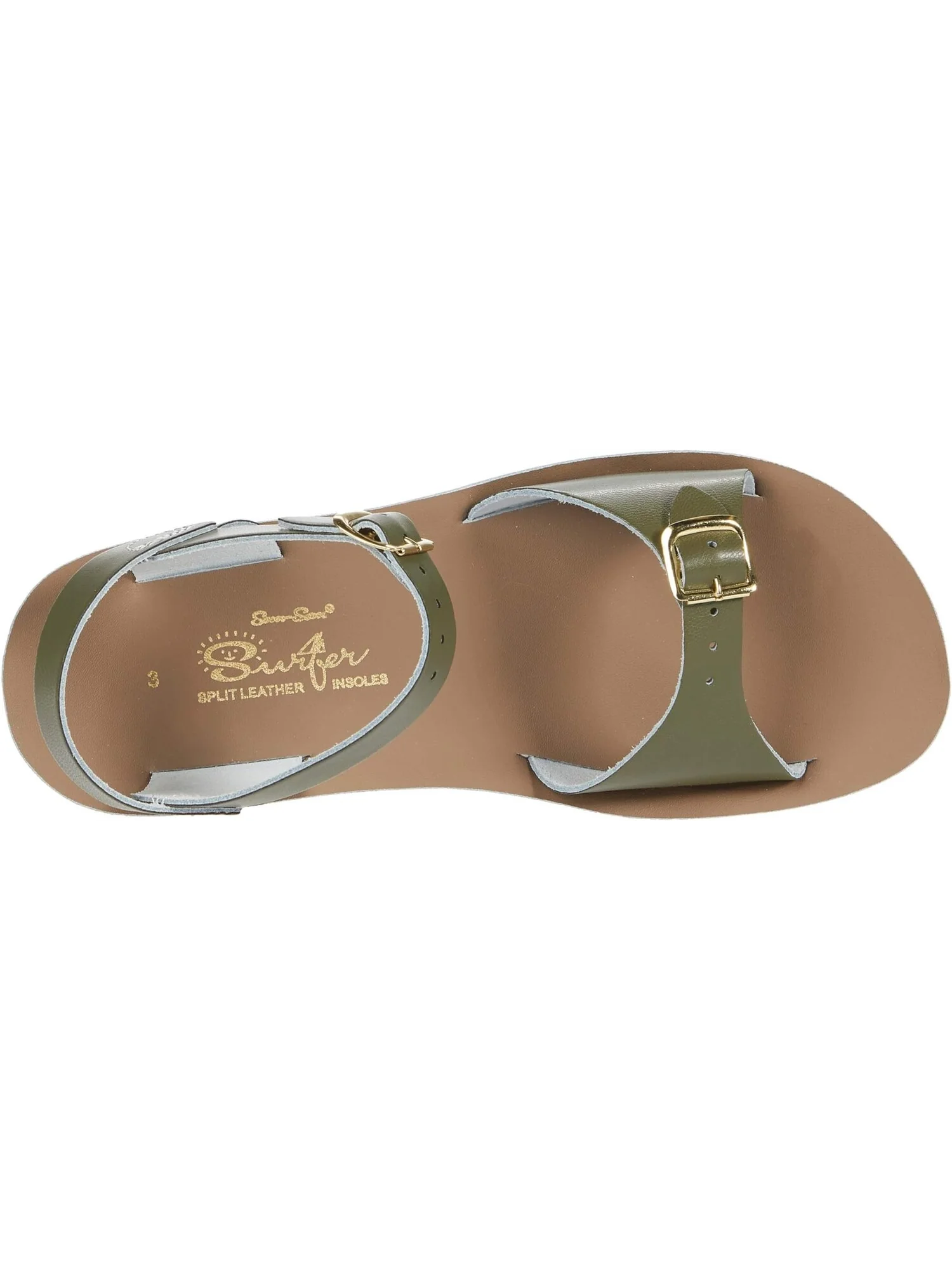 Сандалии на плоской подошве Sun-San - Surfer Salt Water Sandal by Hoy Shoes — изображение 2 из 7, оливковый