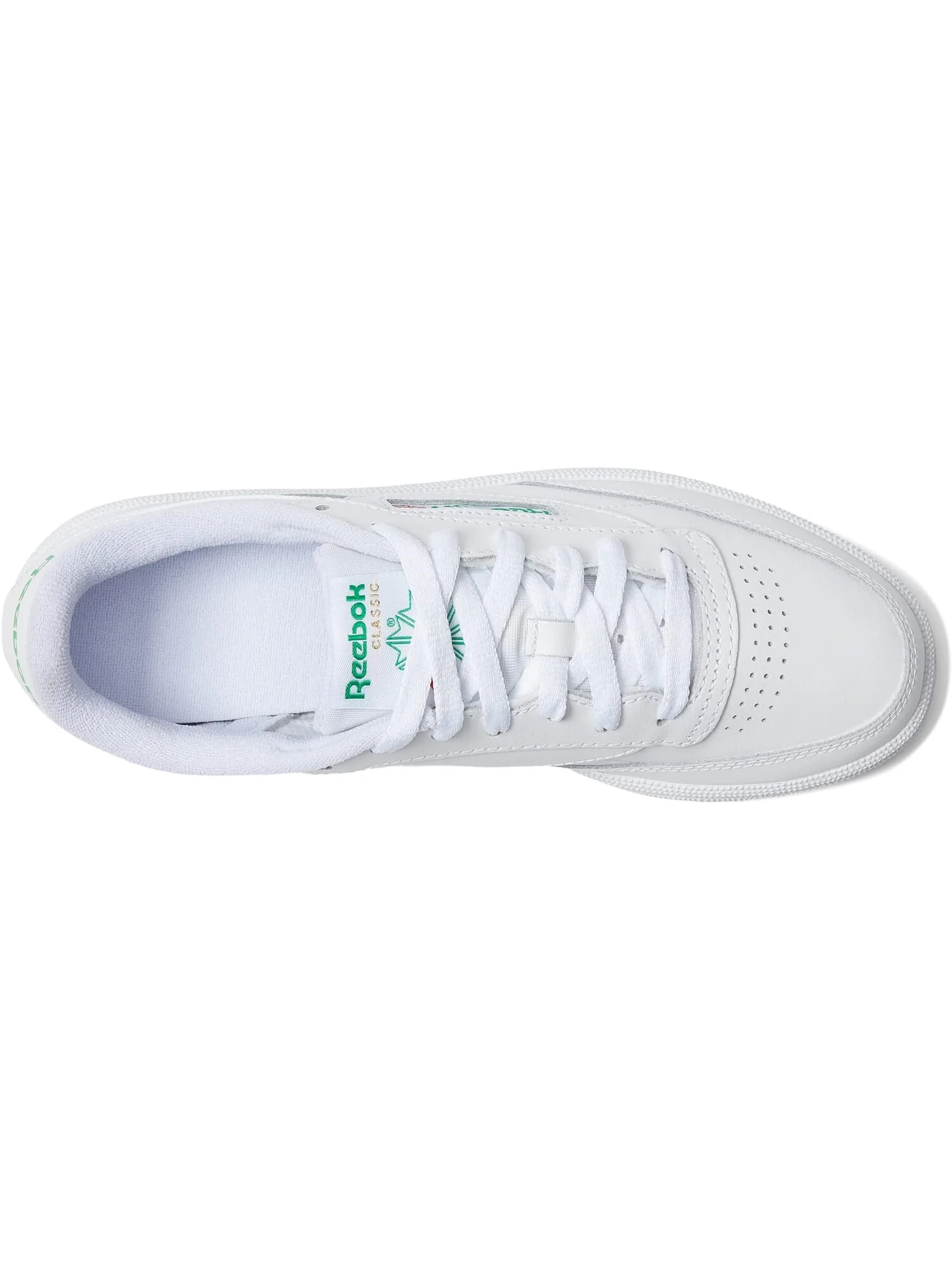 Кроссовки Club C 85 Reebok — изображение 2 из 6, белый/зеленый