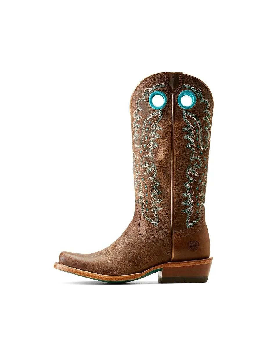 Сапоги женские Ariat Starlight ковбойские с вышивкой — изображение 3 из 5, коричневый/голубой