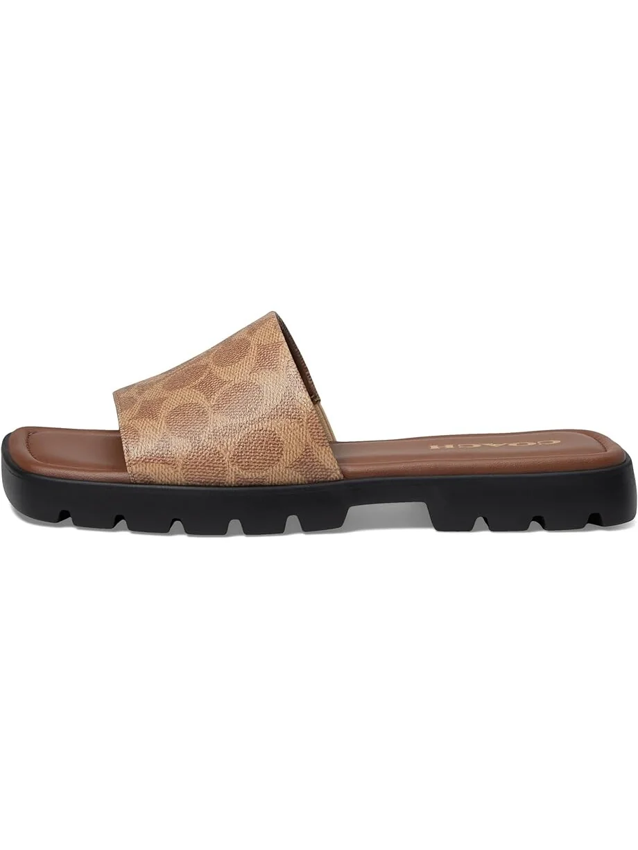 Сандалии COACH Florence Sandal — изображение 4 из 5, хаки/темный