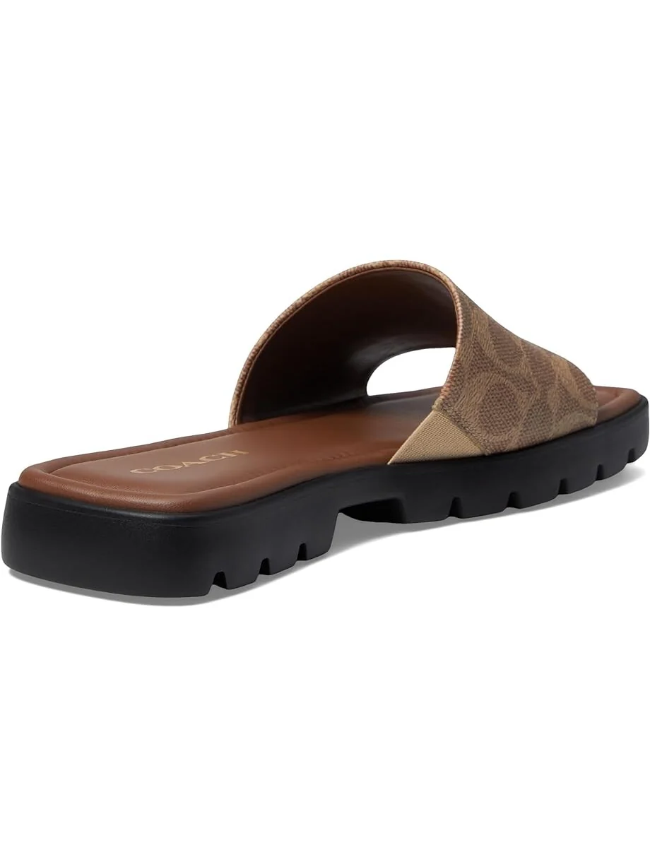 Сандалии COACH Florence Sandal — изображение 5 из 5, хаки/темный