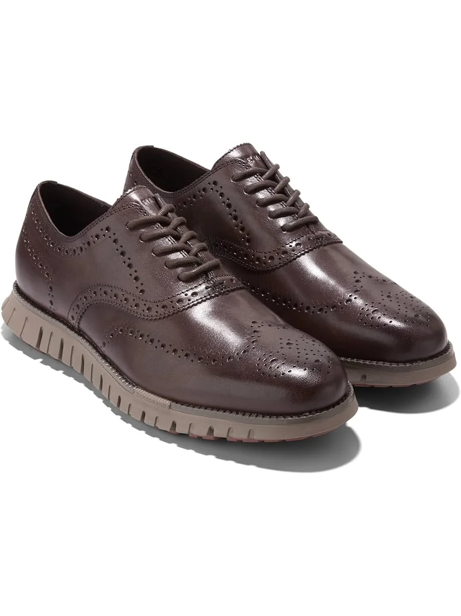 Оксфорды Cole Haan Zerogrand Remastered Wing Tip Unlined, цвет Dark Chocolate/Irish Coffee — изображение 1 из 4