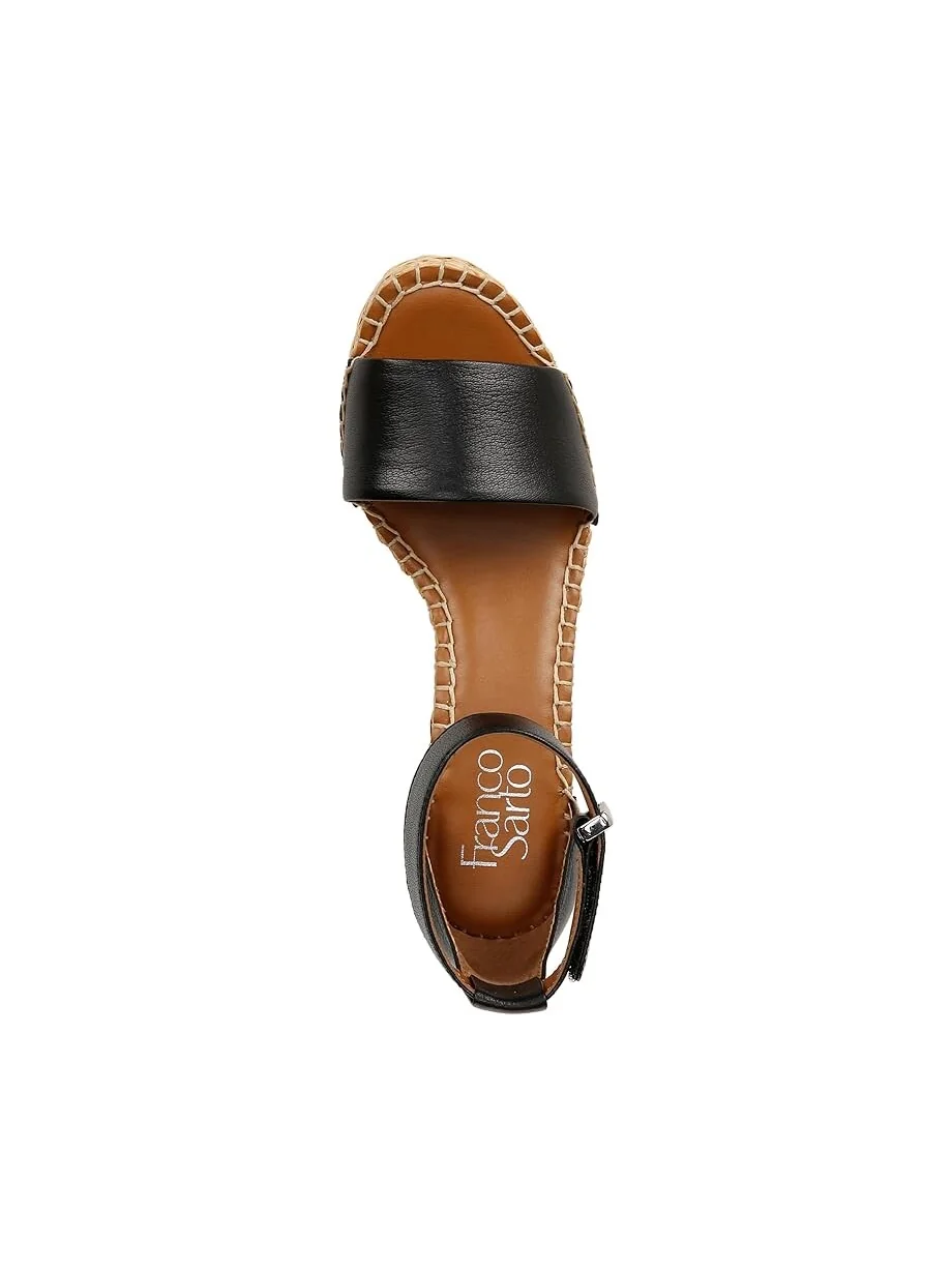 Сандалии Franco Sarto Clemens Raffia Espadrille Wedge Heel — изображение 2 из 4, черный