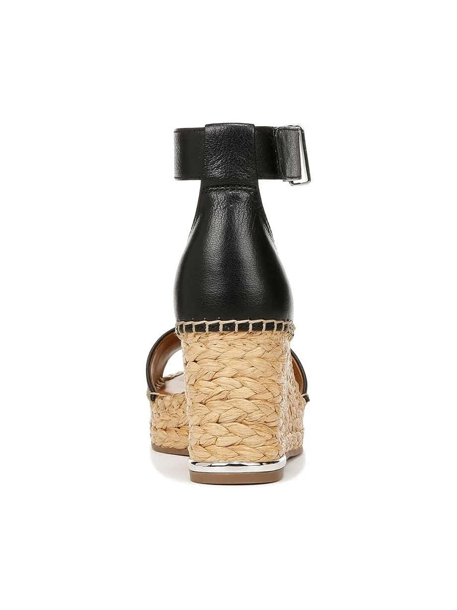 Сандалии Franco Sarto Clemens Raffia Espadrille Wedge Heel — изображение 4 из 4, черный