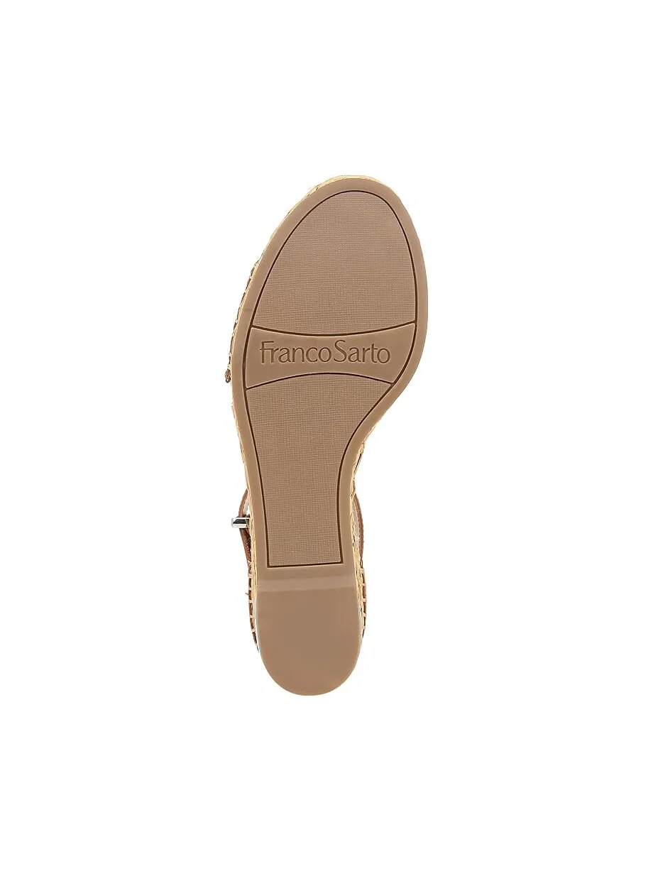 Сандалии Franco Sarto Clemens Raffia Espadrille Wedge Heel — изображение 3 из 4, коньячный коричневый