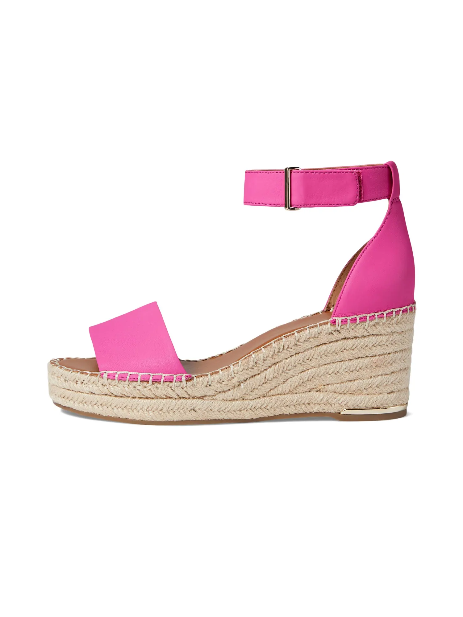 Туфли Franco Sarto Clemens Raffia Espadrille Wedge Heel Sandals — изображение 4 из 6, розовый