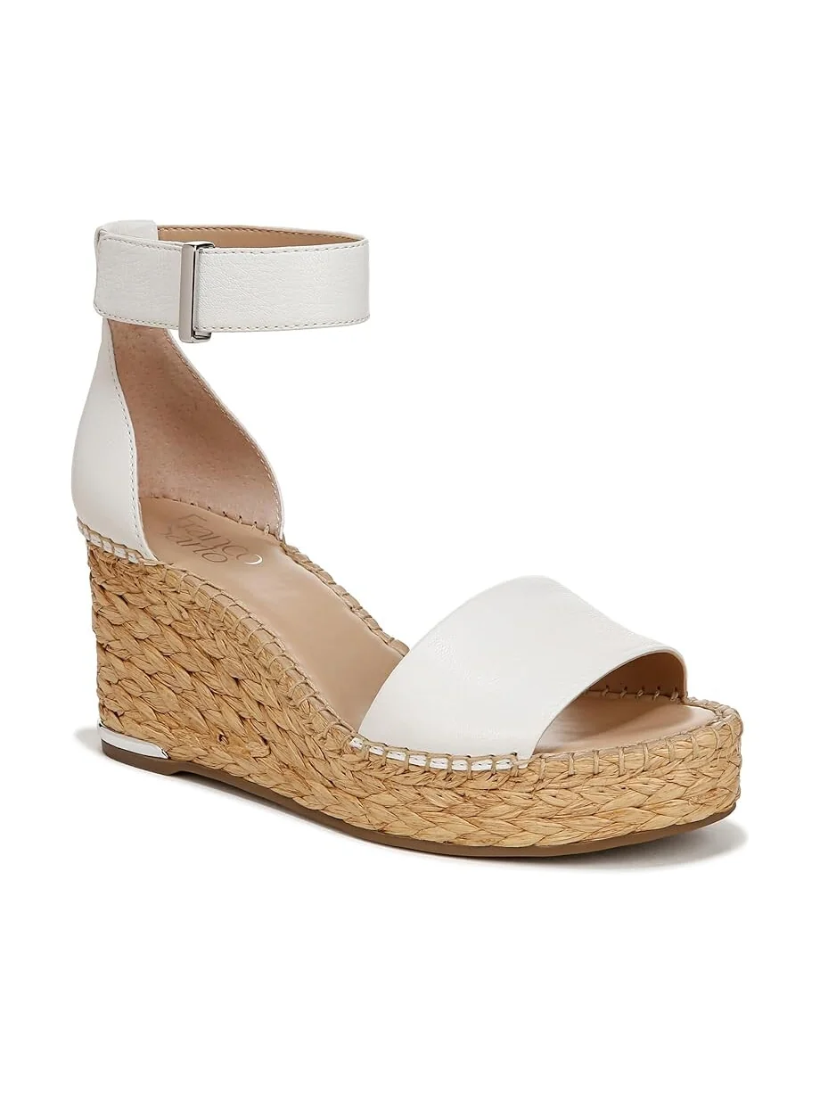 Сандалии Franco Sarto Clemens Raffia Espadrille Wedge Heel