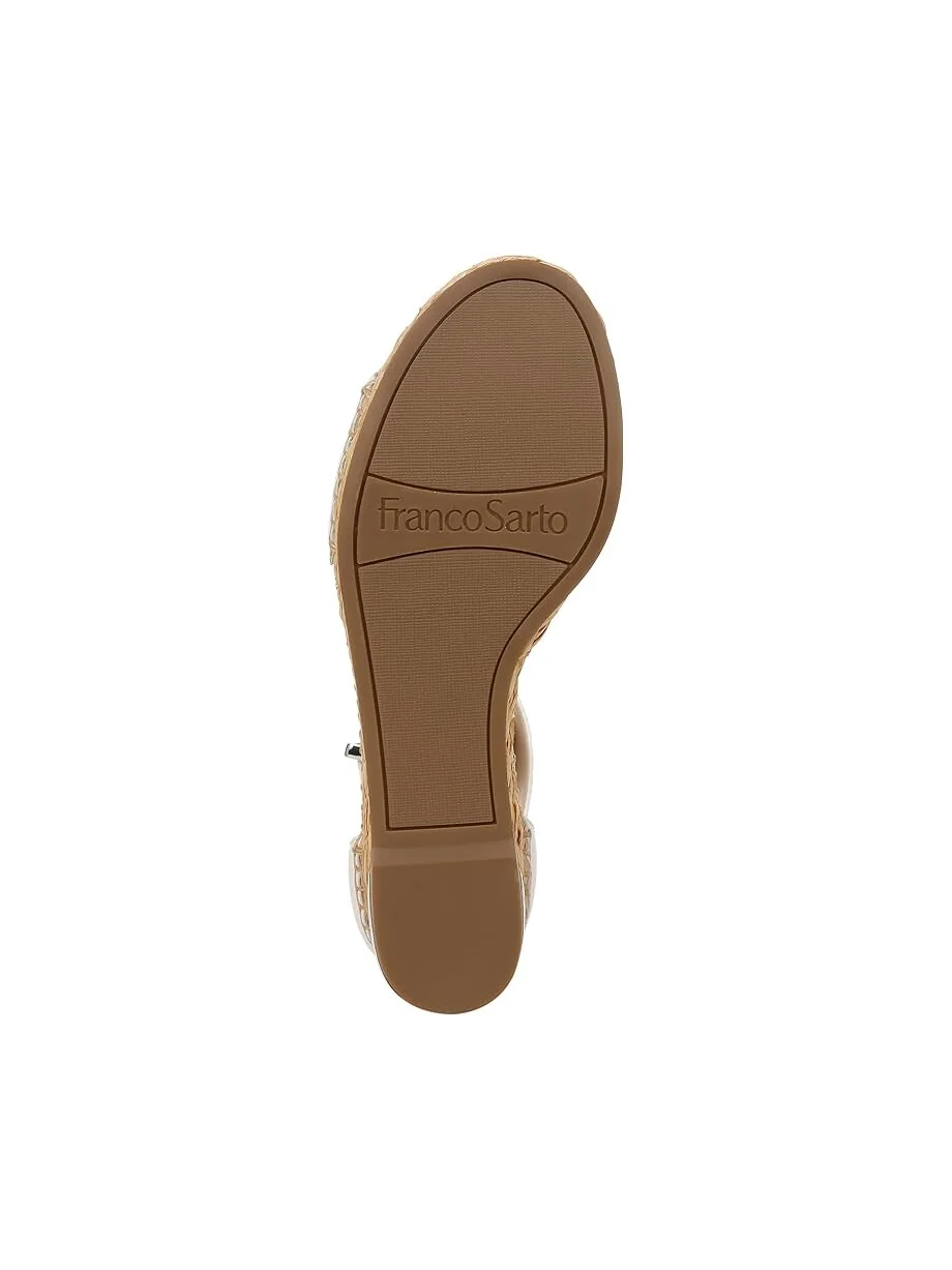 Сандалии Franco Sarto Clemens Raffia Espadrille Wedge Heel — изображение 3 из 4, белый