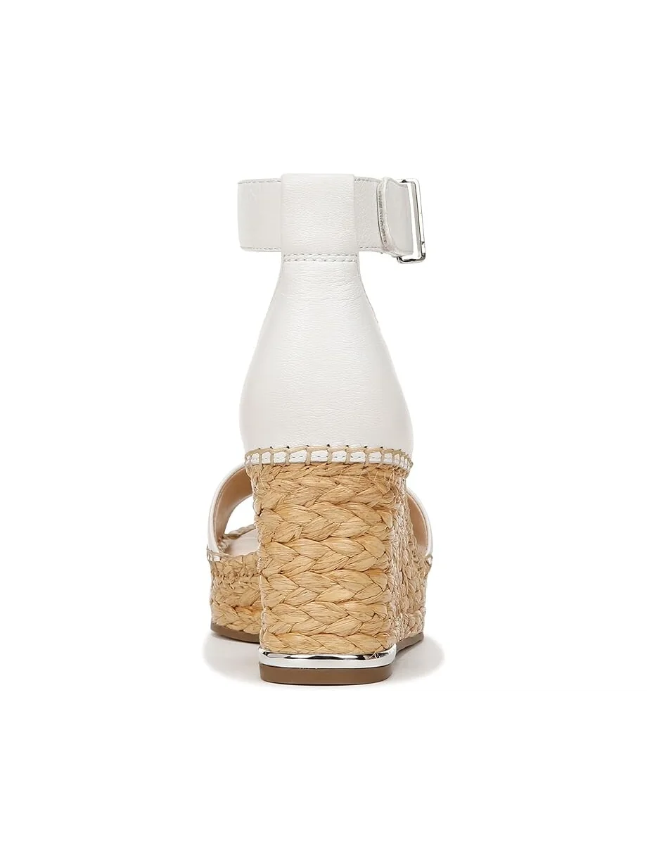 Сандалии Franco Sarto Clemens Raffia Espadrille Wedge Heel — изображение 4 из 4, белый