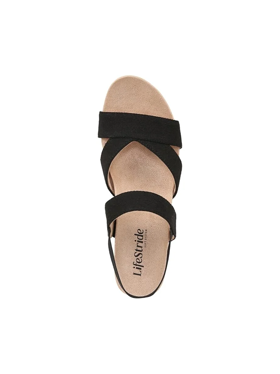 Сандалии LifeStride Danita Strappy Wedge — изображение 2 из 4, черный