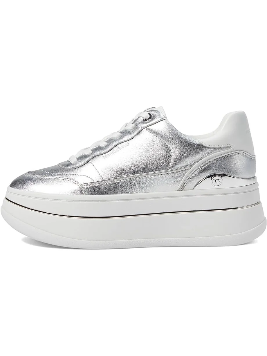 Кроссовки MICHAEL Michael Kors Hayes Lace Up — изображение 4 из 4, серебряный