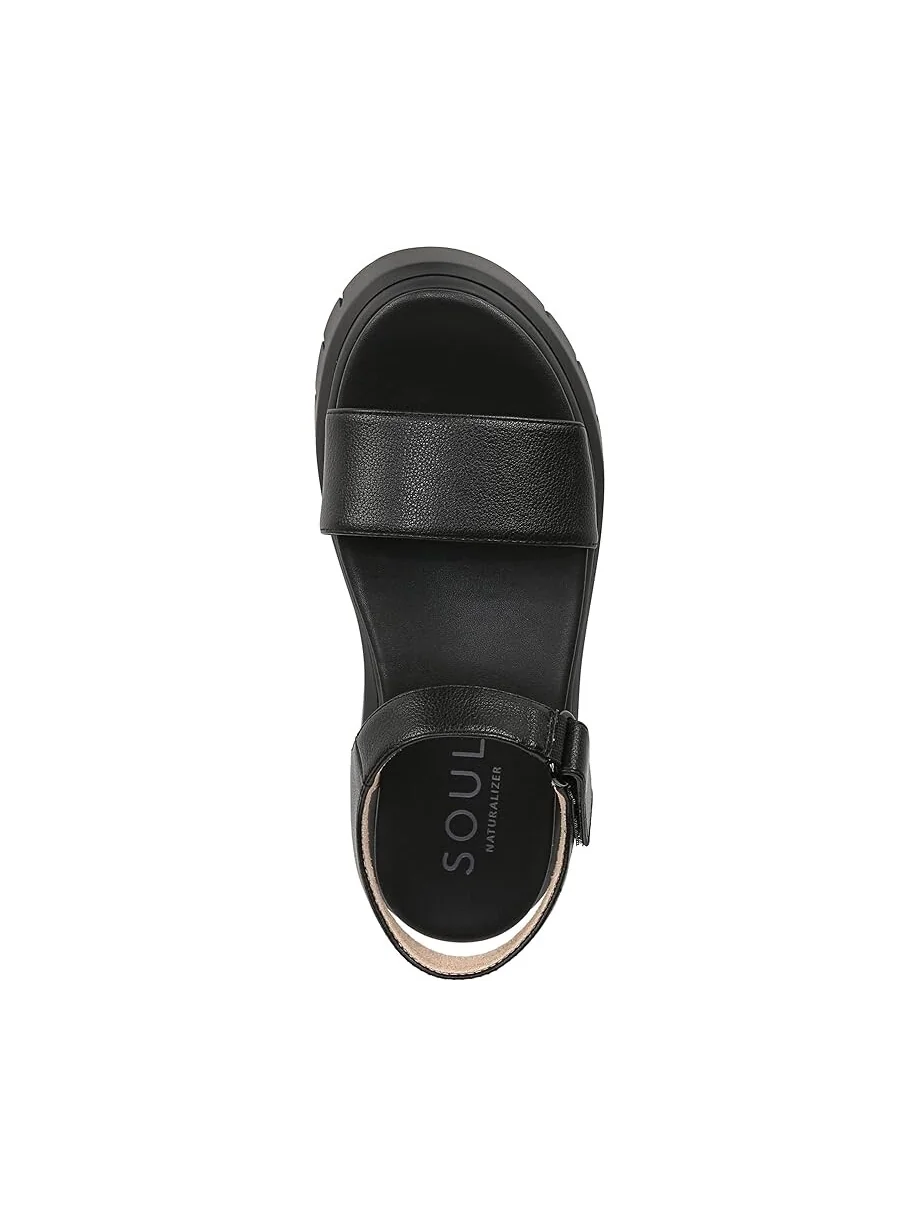 Сандалии Naturalizer Poppi Ankle Strap Platform Flat Sandal — изображение 2 из 3, черный