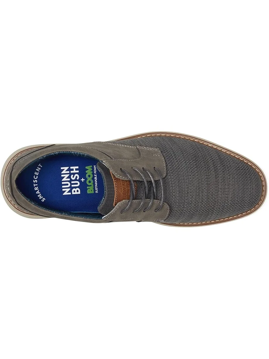 Кроссовки Nunn Bush Chase Knit Plain Toe Oxford Lightweight Breathable Versatile Lace Up — изображение 2 из 5, серый