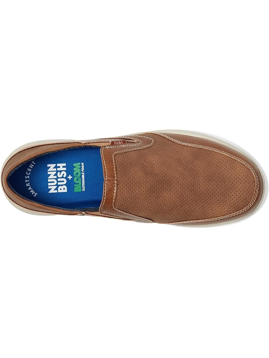 Кроссовки Nunn Bush Conway EZ Moccasin Toe Slip-On Easy Slip-In Loafer — изображение 2 из 4, бежевый