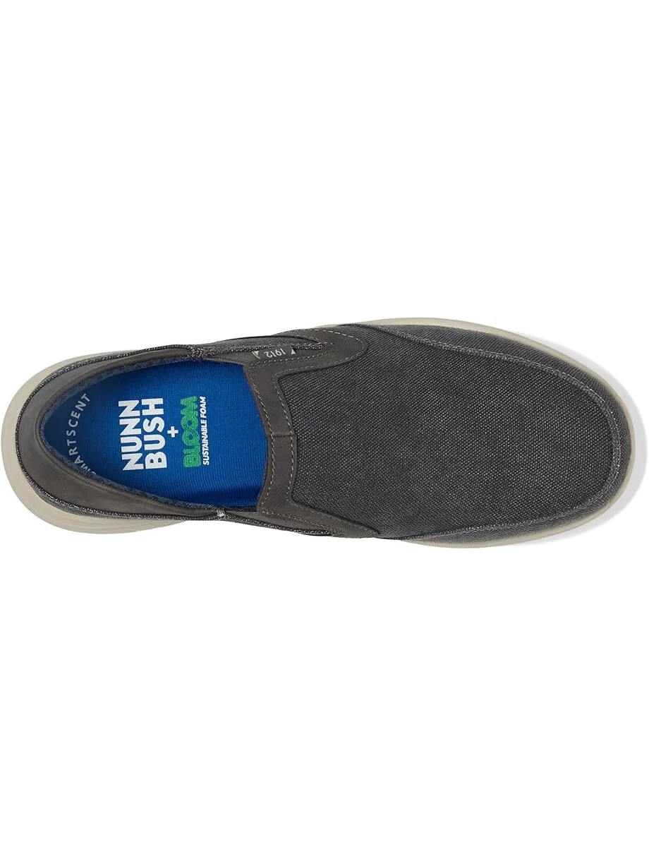 Кроссовки Nunn Bush Conway EZ Canvas Moccasin Toe Slip-On Easy Slip-In Loafer — изображение 2 из 5, серый