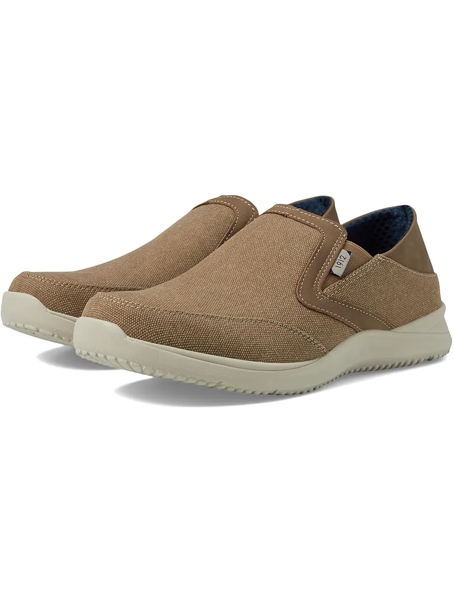 Мужские слипоны Nunn Bush Conway Ez Canvas Moccasin Toe Slip-On Easy Slip-In Loafer — изображение 1 из 6, серый