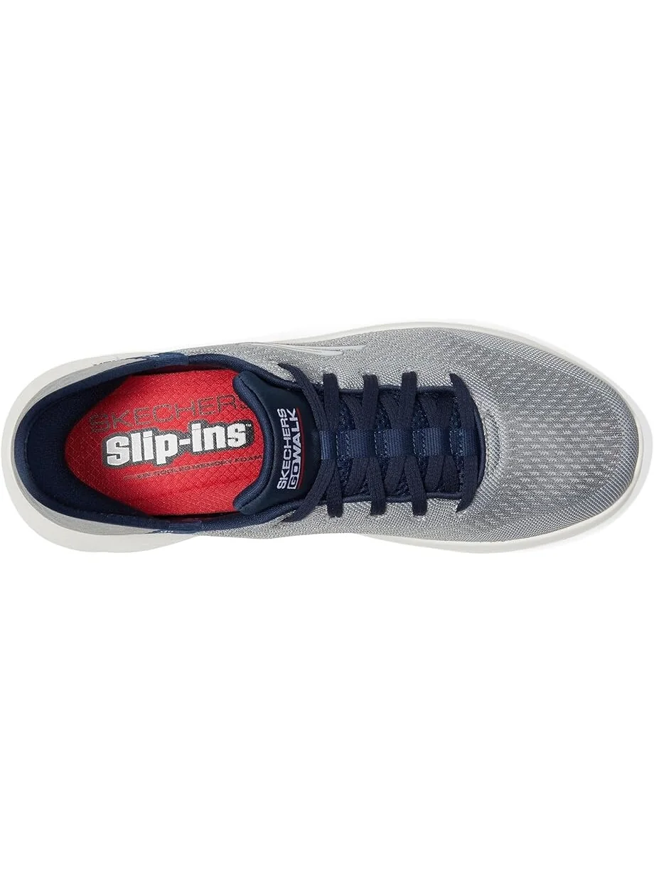 Кроссовки SKECHERS Performance Go Walk Flex - New World Hands Free Slip-Ins — изображение 2 из 5, серый/темно-синий