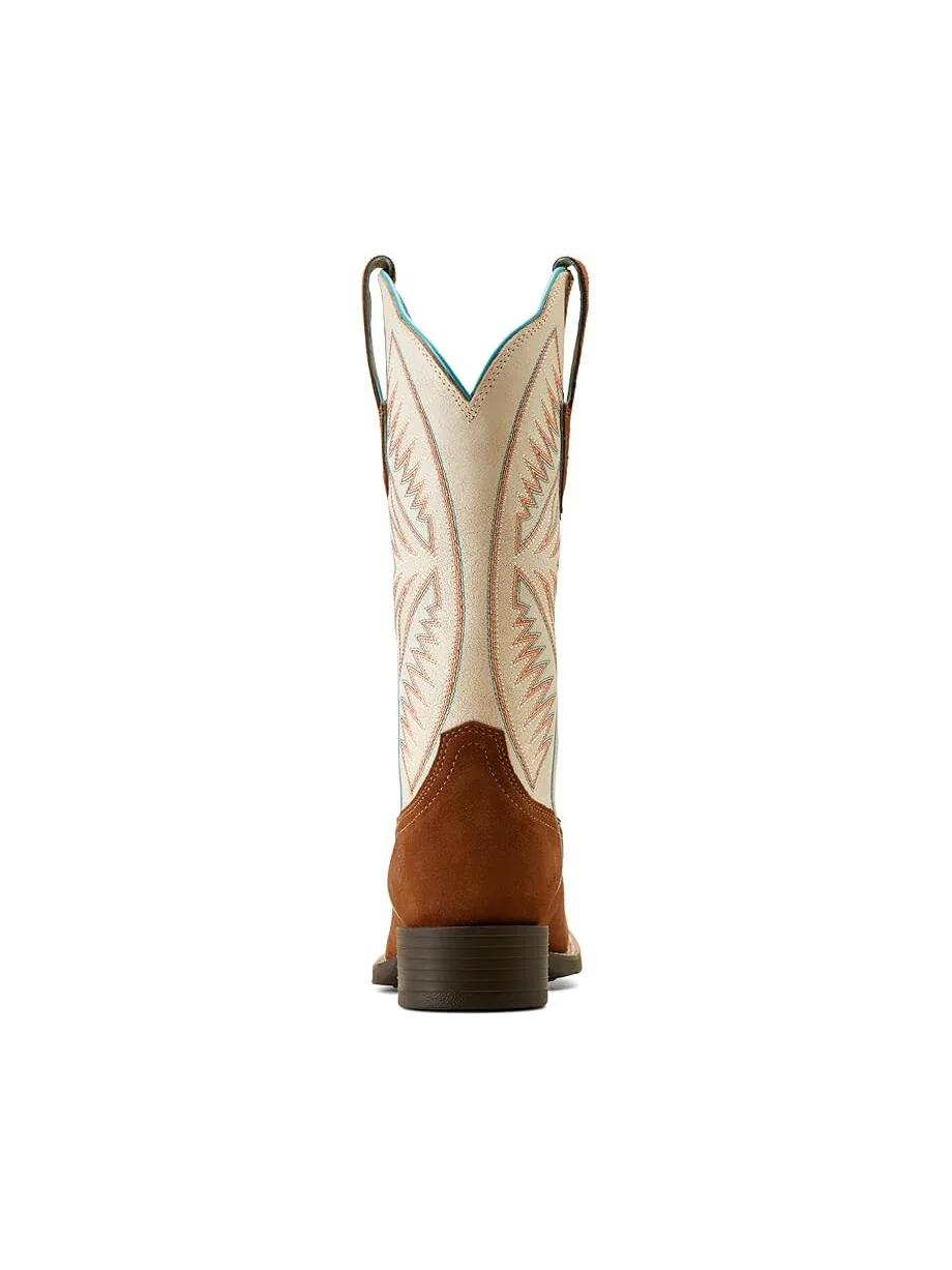 Сапоги женские Ariat Round Up Ruidoso ковбойские с вышивкой — изображение 4 из 4, бежевый