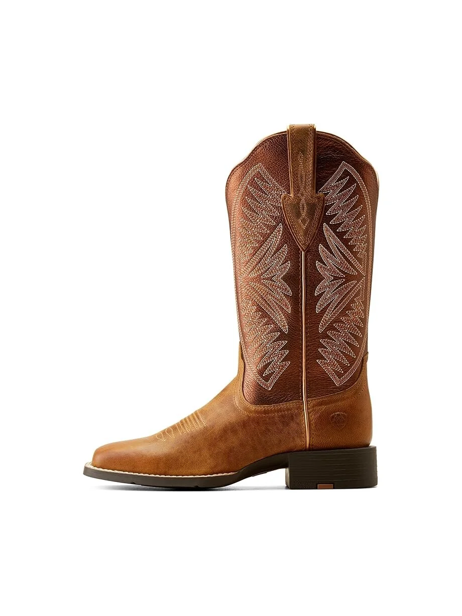 Сапоги женские Ariat Round Up Ruidoso ковбойские с вышивкой — изображение 4 из 4, коричневый