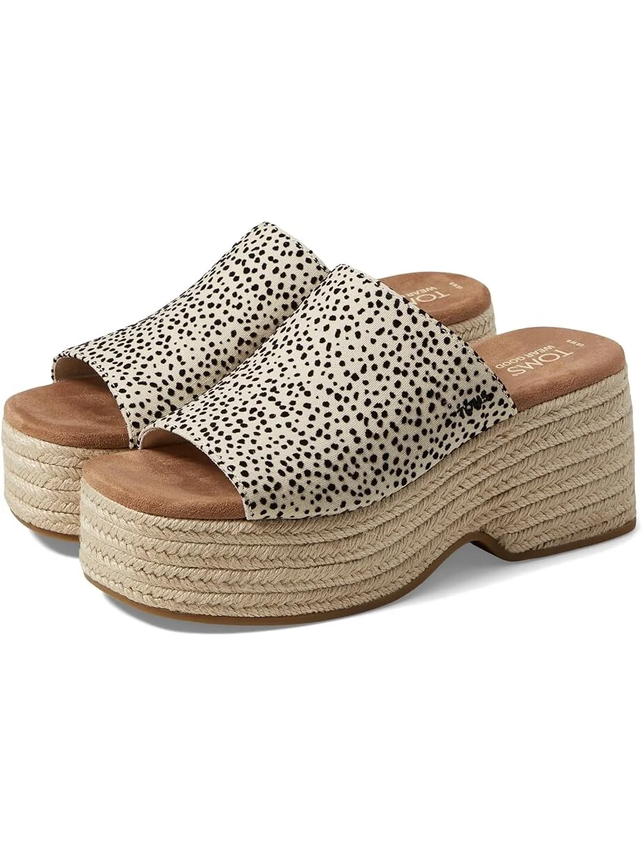 Мюли TOMS Laila, цвет Flocked Mini Cheetah