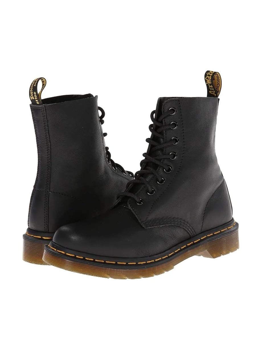 Ботинки высокие Dr. Martens 1460 Pascal Virginia на шнурках — изображение 1 из 4, черный