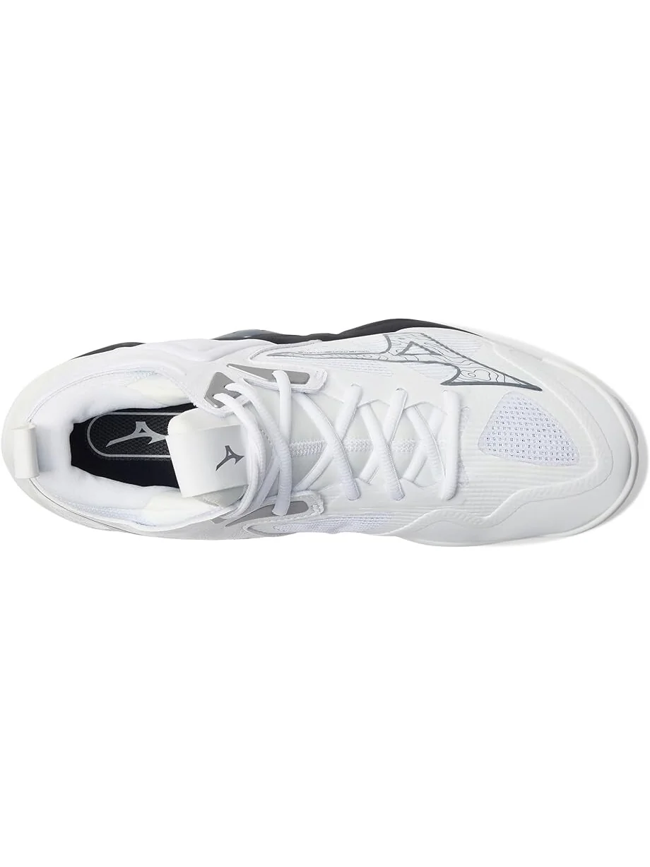 Кроссовки Mizuno Wave Momentum 3 Mid — изображение 2 из 4, белый/черный