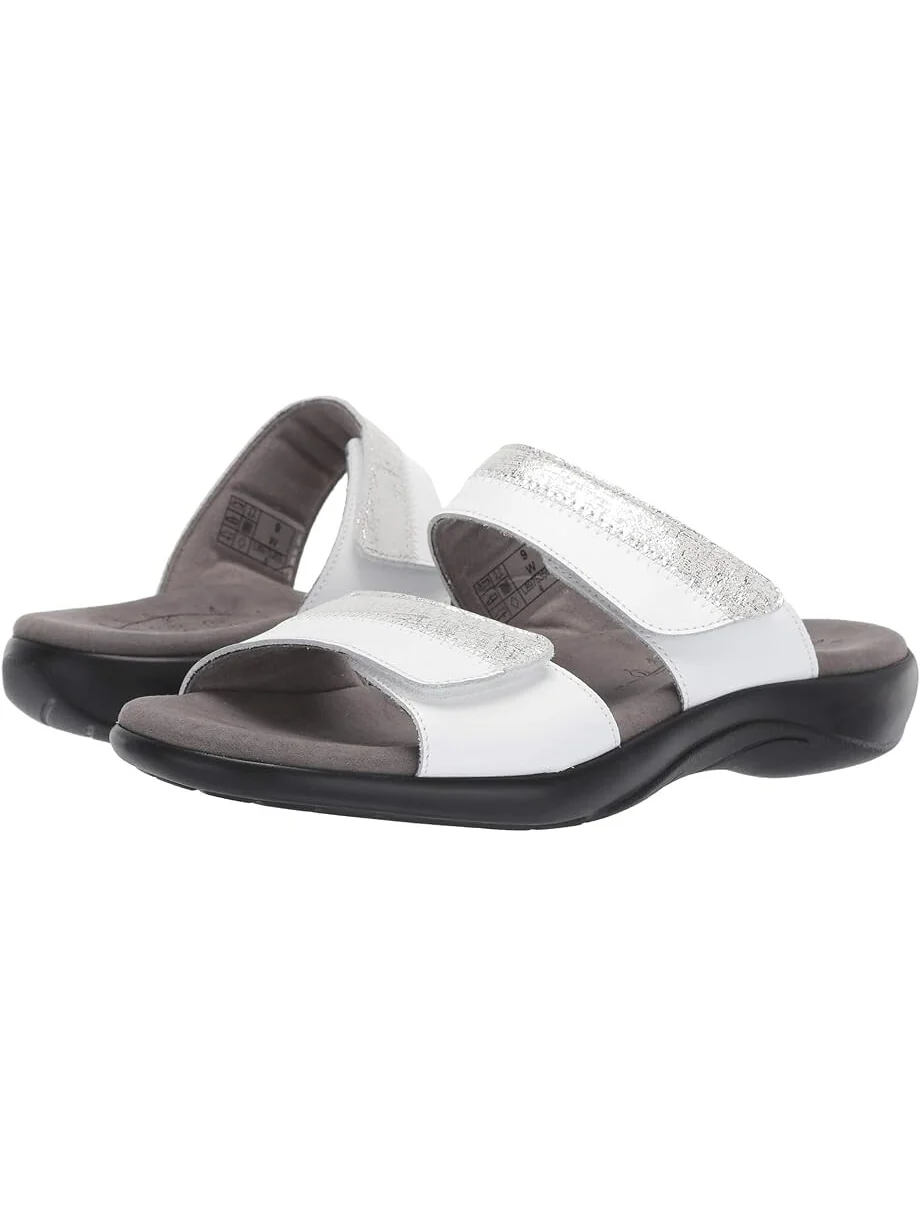 Сандалии SAS Nudu Adjustable Slide — изображение 1 из 4, белый/серебристый
