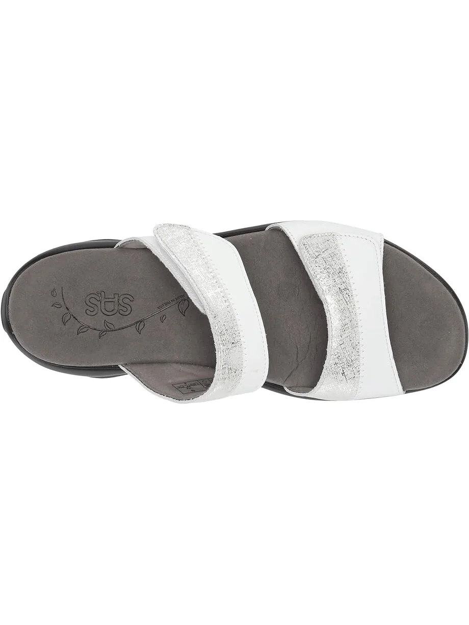 Сандалии SAS Nudu Adjustable Slide — изображение 2 из 4, белый/серебристый