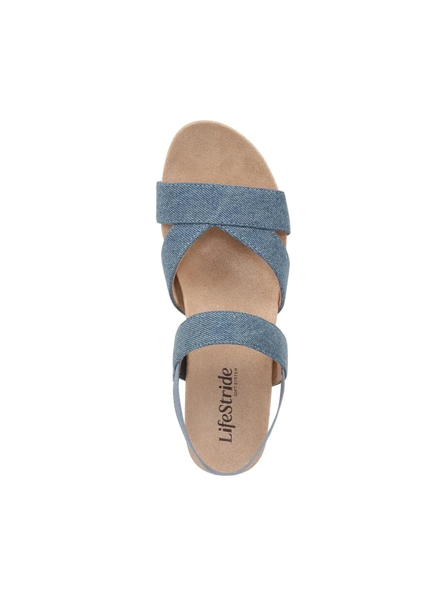 Сандалии LifeStride Danita Strappy Wedge — изображение 2 из 4, джинсовый синий синий