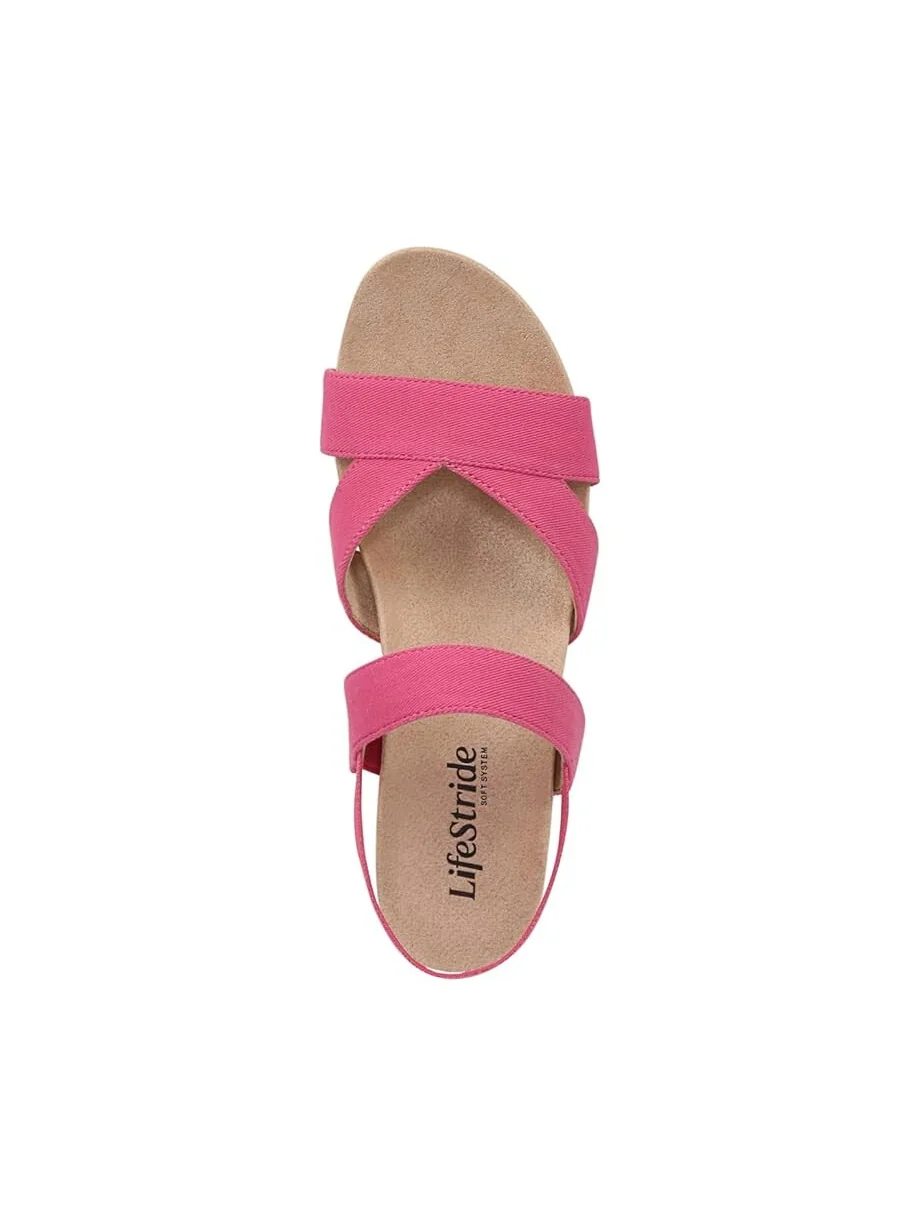 Сандалии LifeStride Danita Strappy Wedge — изображение 2 из 4, розовый