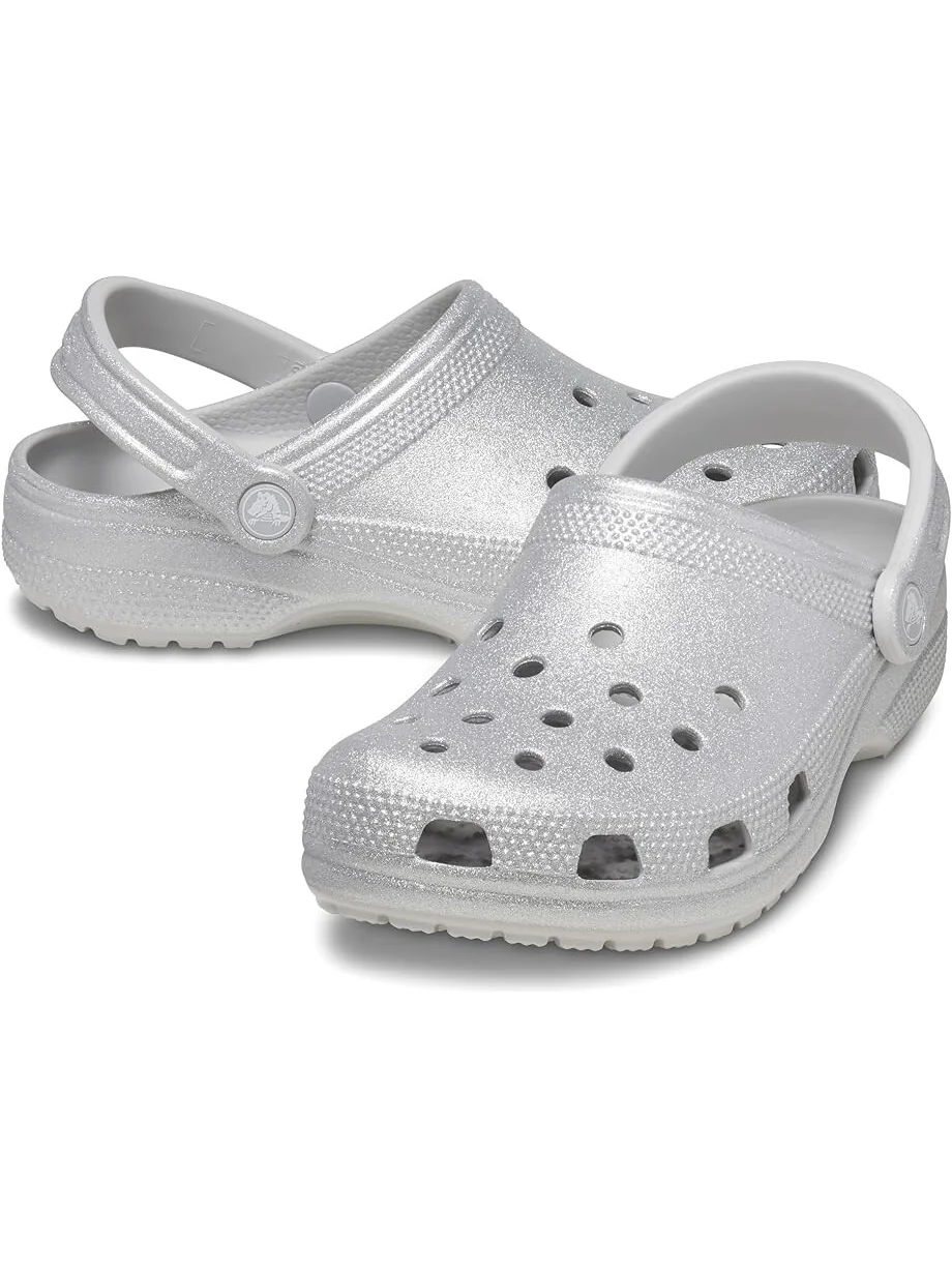 Сабо Crocs Classic - Glitter — изображение 1 из 4, серебристый
