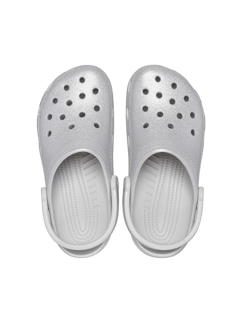 Сабо Crocs Classic - Glitter — изображение 2 из 4, серебристый