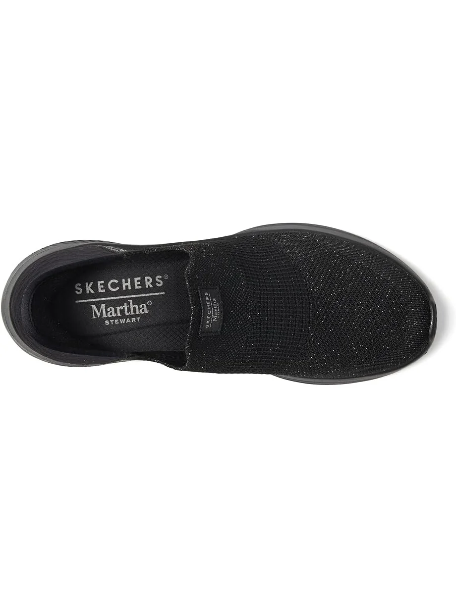 Кроссовки SKECHERS Martha Stewart Ultra Flex 3.0 - Neptune Hands Free Slip-Ins — изображение 2 из 4, черный/черный
