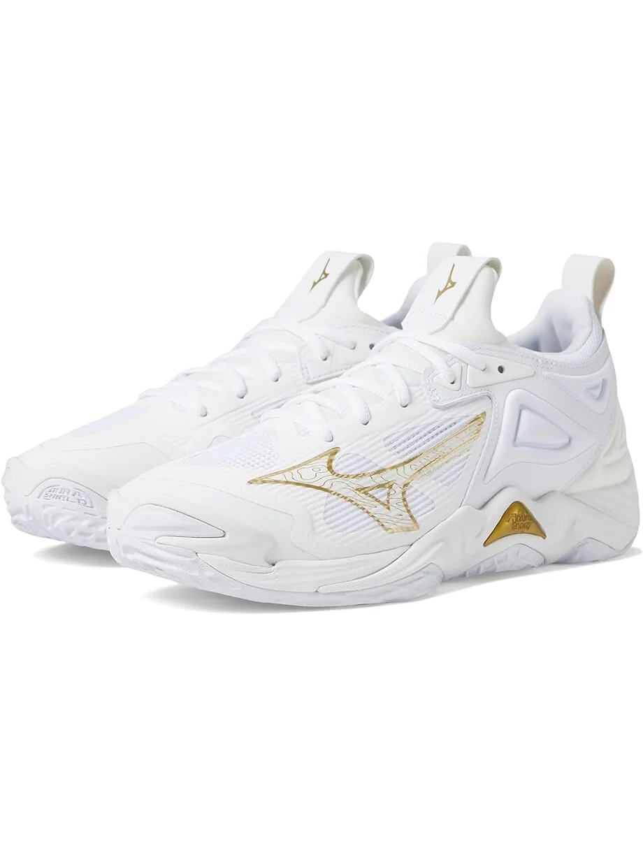 Кроссовки Mizuno Wave Momentum 3 — изображение 1 из 4, белый/золотистый