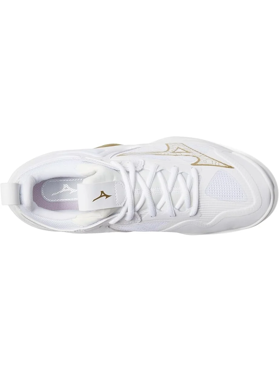 Кроссовки Mizuno Wave Momentum 3 — изображение 2 из 4, белый/золотистый