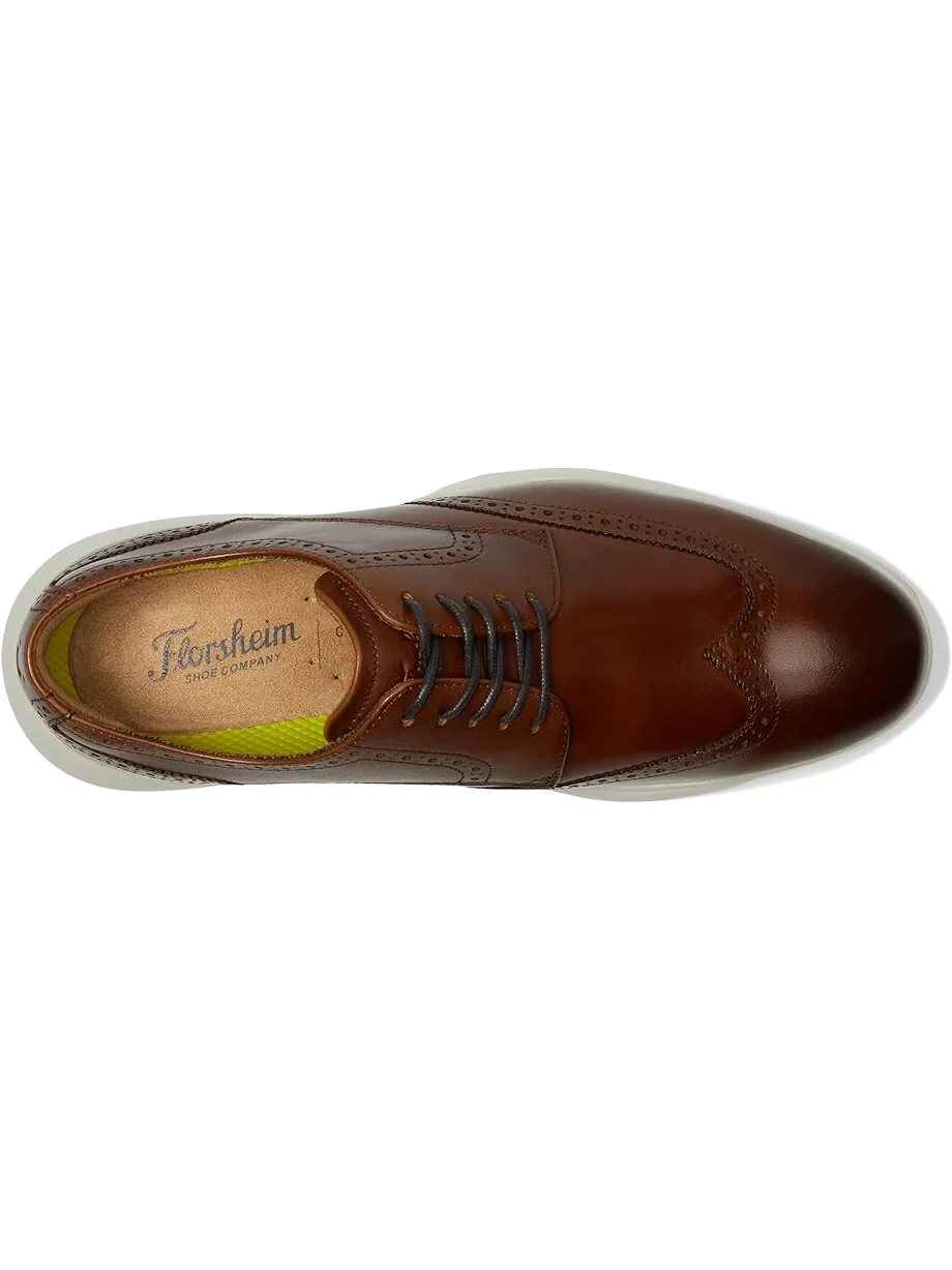 Кроссовки Florsheim Dash Wing Tip Sneaker Sole Oxford — изображение 2 из 4, коньячный/белый
