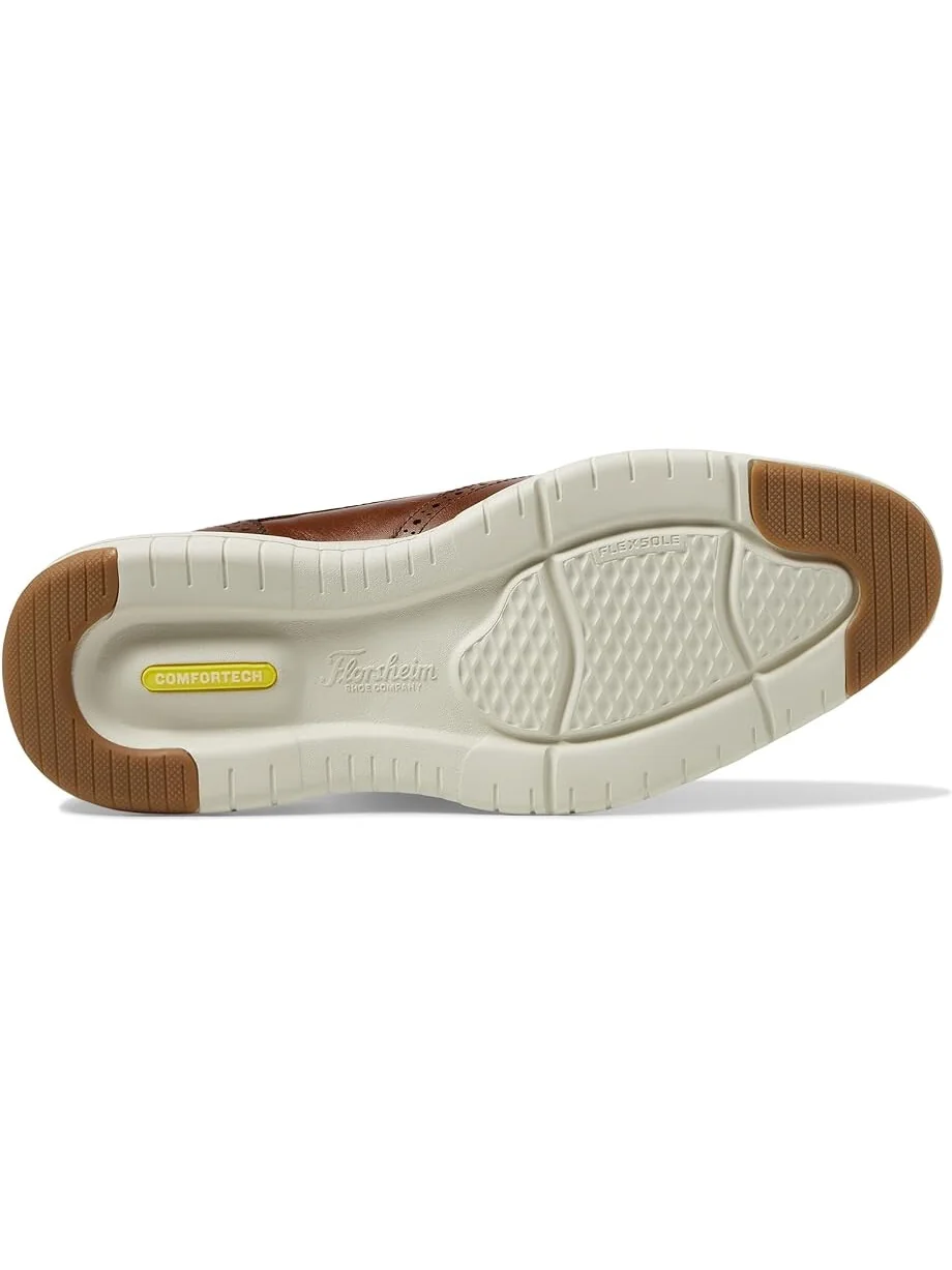 Кроссовки Florsheim Dash Wing Tip Sneaker Sole Oxford — изображение 3 из 4, коньячный/белый