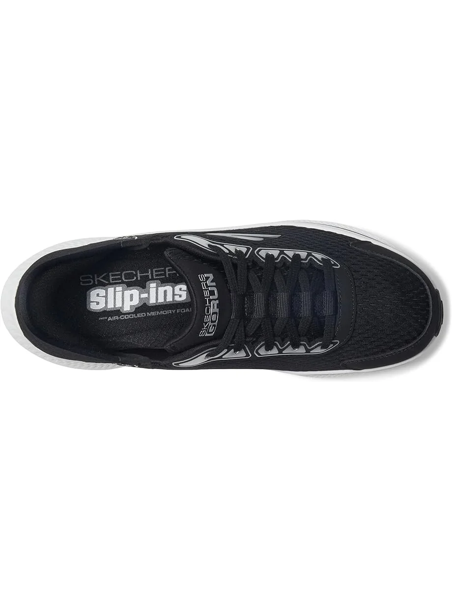 Кроссовки SKECHERS Go Run Consistent 2.0 - Empower Hands Free Slip-Ins — изображение 2 из 4, черный/белый
