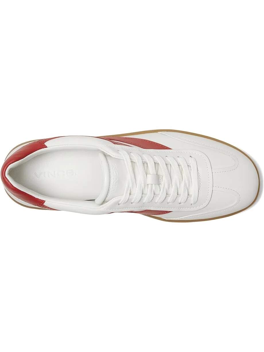 Кроссовки Vince Oasis-M Lace-Up Retro Sneakers — изображение 2 из 4, белый/красный