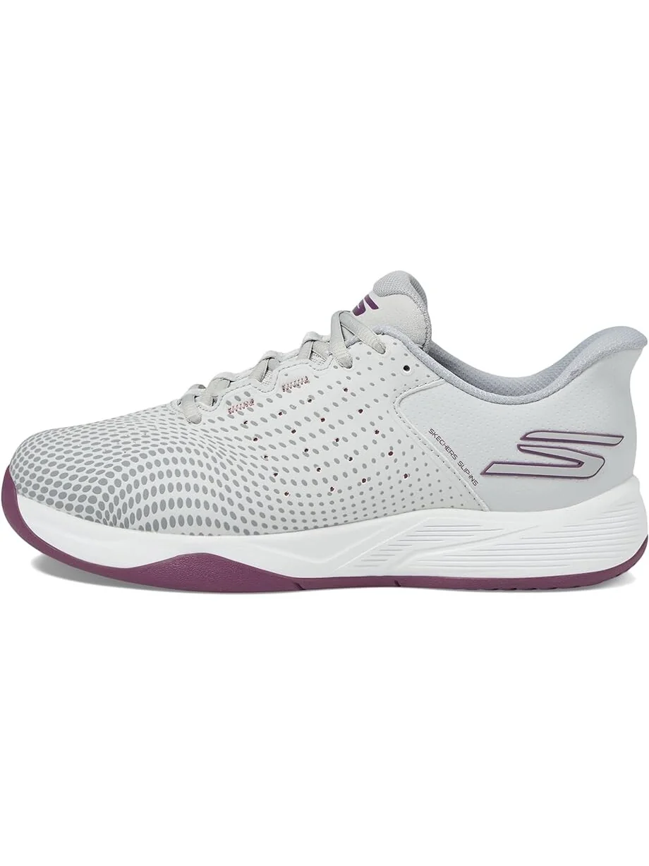 Кроссовки SKECHERS Skechers Pickleball Slip-ins Relaxed Fit: Viper Court Reload — изображение 4 из 4, серый/фиолетовый