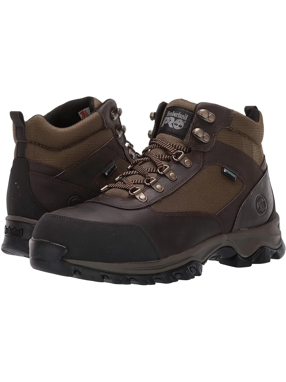 Ботинки мужские Timberland PRO Keele Ridge Work Steel Safety Toe, водонепроницаемые, коричневый нубук — изображение 1 из 4