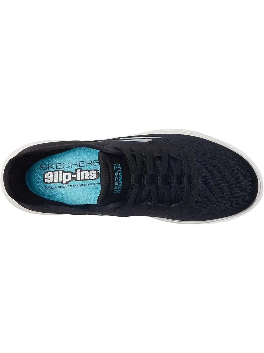 Кроссовки SKECHERS Performance Go Walk 7 Valin Hands Free Slip-Ins — изображение 2 из 4, черный/голубой