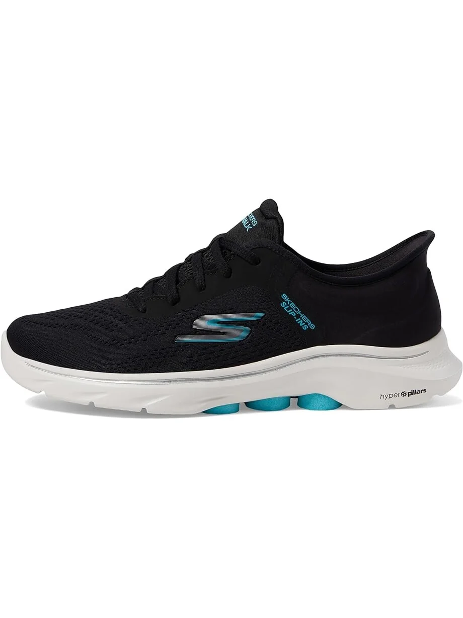 Кроссовки SKECHERS Performance Go Walk 7 Valin Hands Free Slip-Ins — изображение 4 из 4, черный/голубой