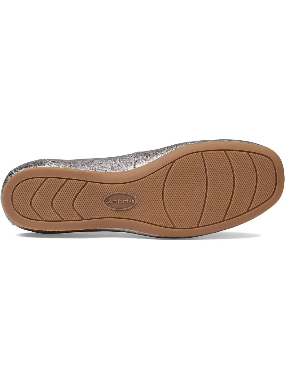 Туфли на плоской подошве Comfortiva Keegan — изображение 3 из 4, серый золотистый